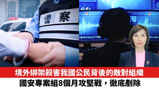 境外綁架殺害我國公民背後的敵對組織，國安專案組8個月攻堅戰，徹底剷除。